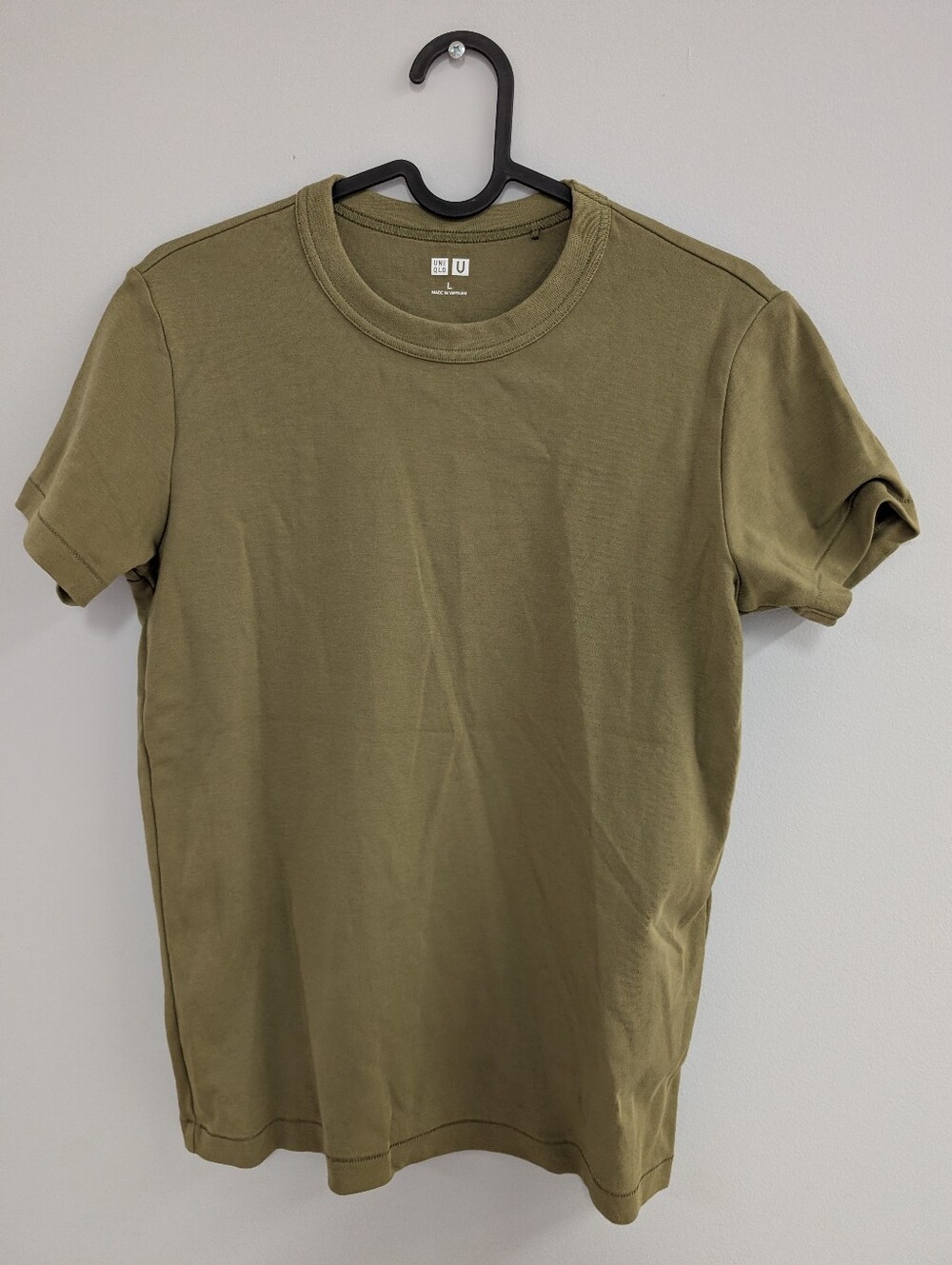 Uniqlo Women's Olive Crew Neck Short Sleeve Tee Japan Size L (Fits like US M)